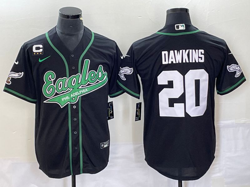 Men Philadelphia Eagles #20 Dawkins Black Nike 2023 Co Branding Game NFL Jersey style 9->customized nhl jersey->Custom Jersey